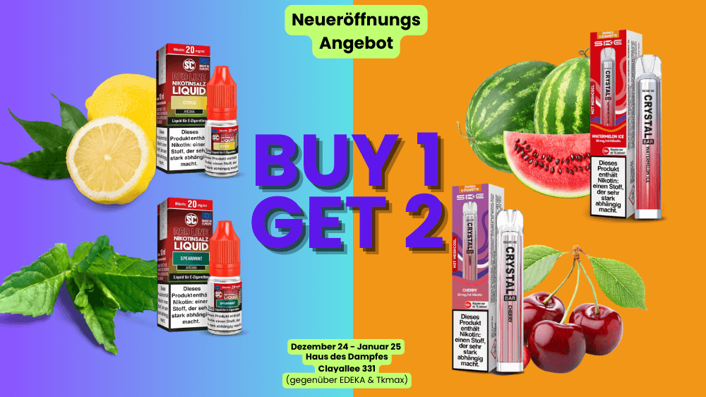 Sind wir verrückt? Kostenlose Liquids und Einweg-E-Zigaretten im Haus des Dampfes in Zehlendorf!